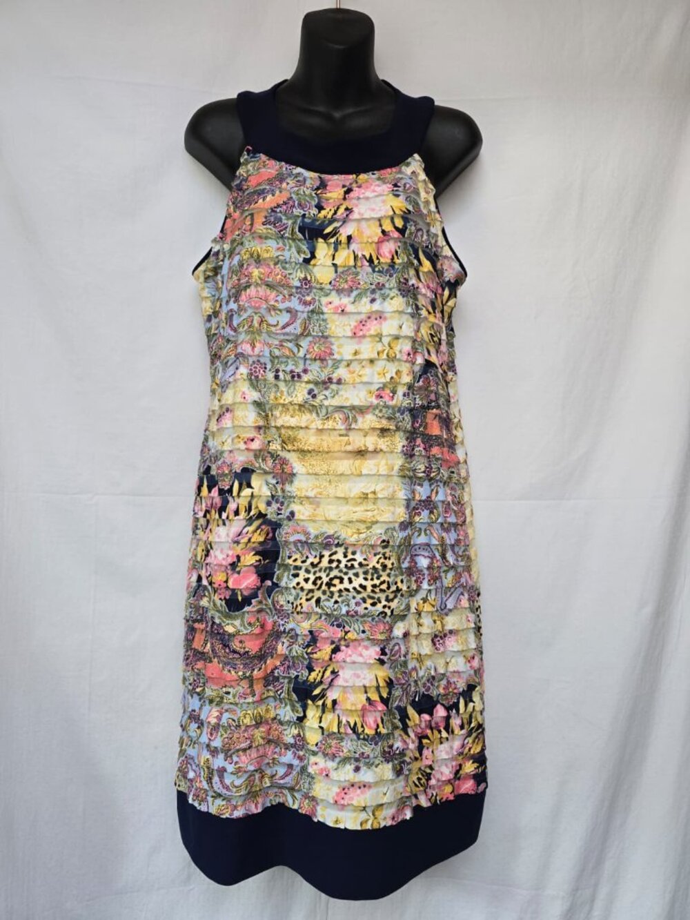 Joseph Ribkoff Multicolor Sleeveless Dress – Size 16 – Made in Canada